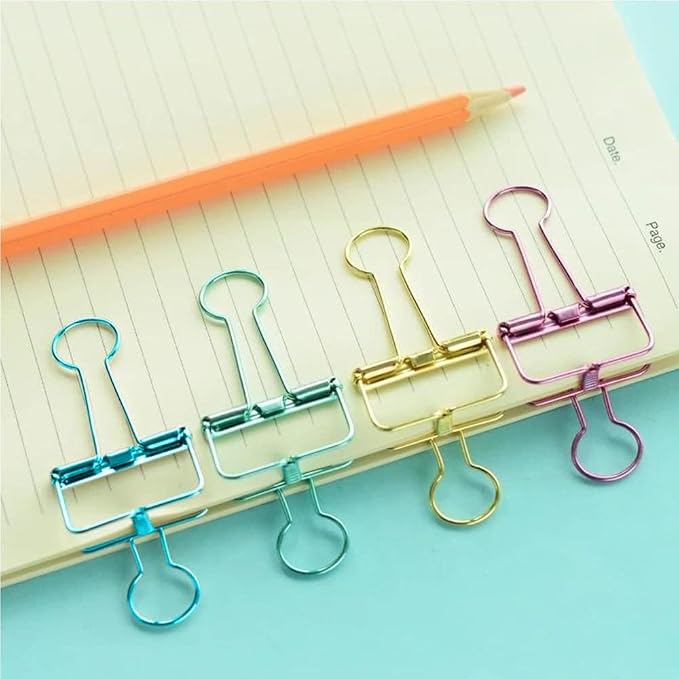 Rose Gold Hollow Out Micro Binder Clips - Image 4