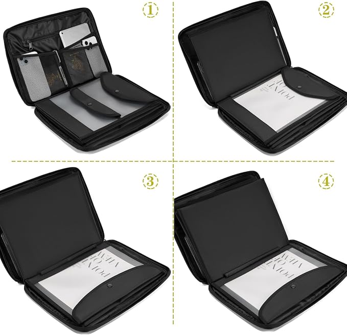 Portable Document Bag, Important Document Organizer, Storage Pouch File Folder - Image 5