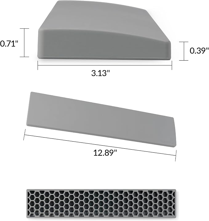 Keychron Gray Silicone Wrist & Palm Rest, 12.89" - Image 3