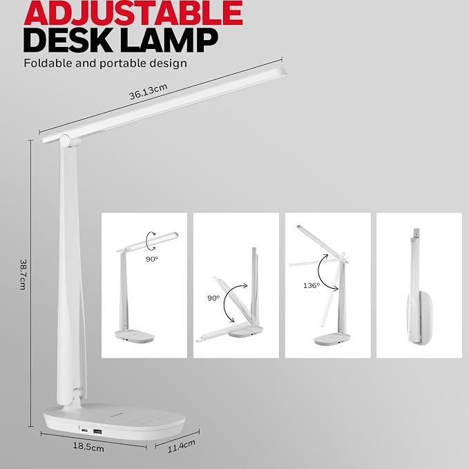 Honeywell HWT-H2 LED Desk Lamp for Home Office, CRI94 Full Spectrum Eye-Caring - Image 3