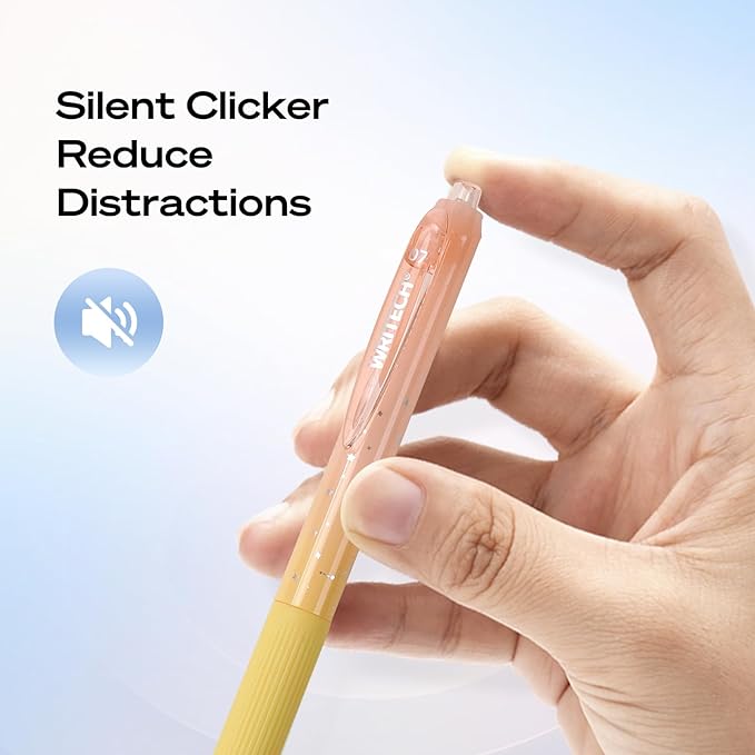 WRITECH Gel Pens Fine Point: Nebula Pen Set 0.7mm Black Ink Retractable 6ct - Image 4