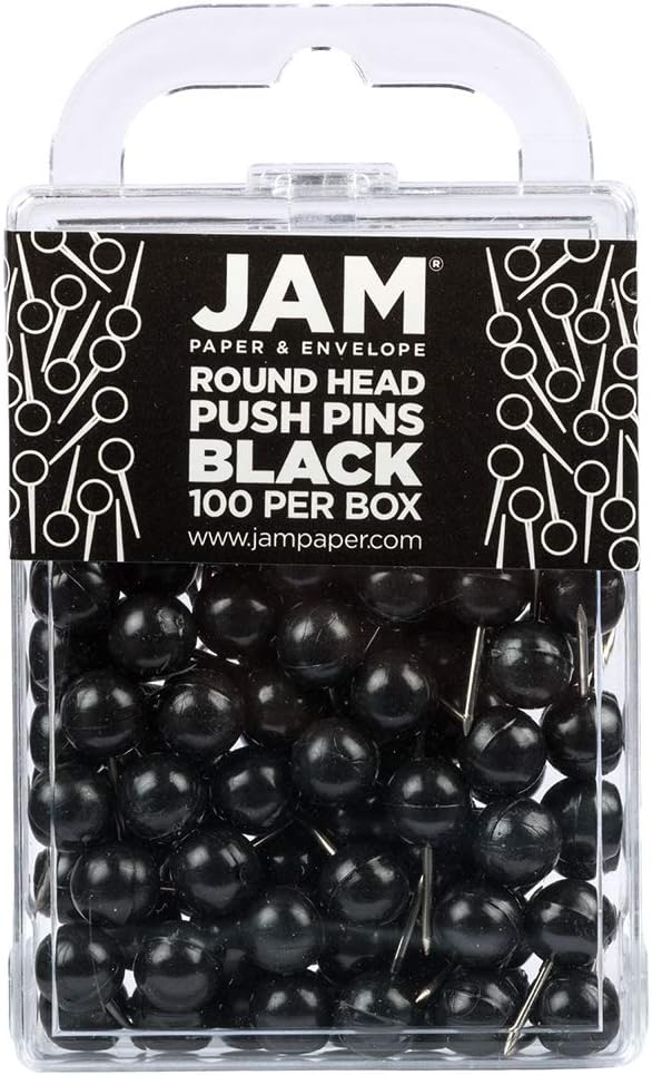 JAM PAPER Colorful Push Pins by JAMPaper