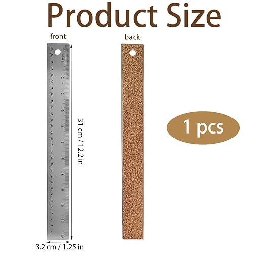 12-Inch Stainless Steel Metal Ruler - Image 3
