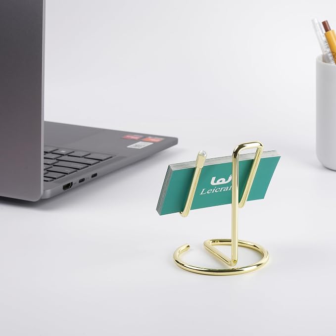 Business Card Holder for Desk, Cute Metal Card Organizers and Office Desk - Image 4
