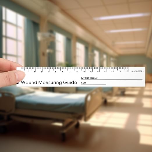 500 Pcs Wound Ruler 6 Inch Wound Measuring Tape Paper Guide Ruler Double Sided - Image 6