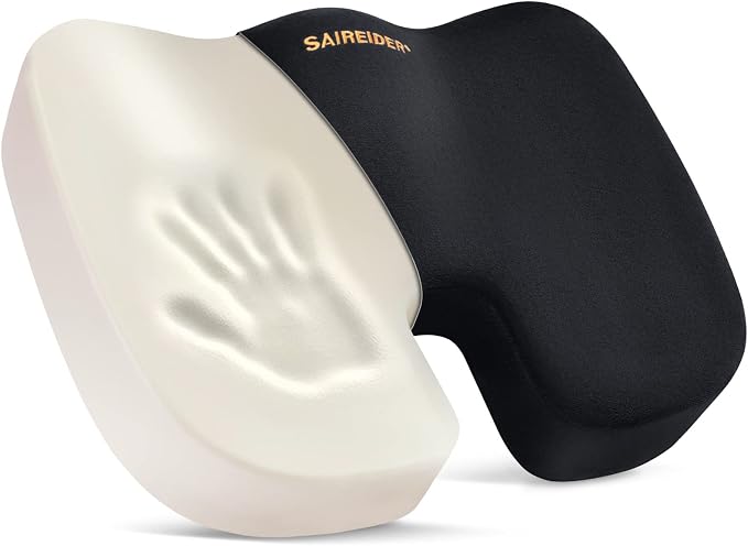 SAIREIDER Office Chair Cushion, Car Seat Cushion, Memory Foam Coccyx Cushion by SAIREIDER
