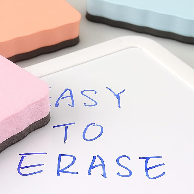 Tamaki 6 Pack Magnetic Dry Eraser Erasers 4.2'' x 2.2'', Wavy | Dry Erasers - Image 6