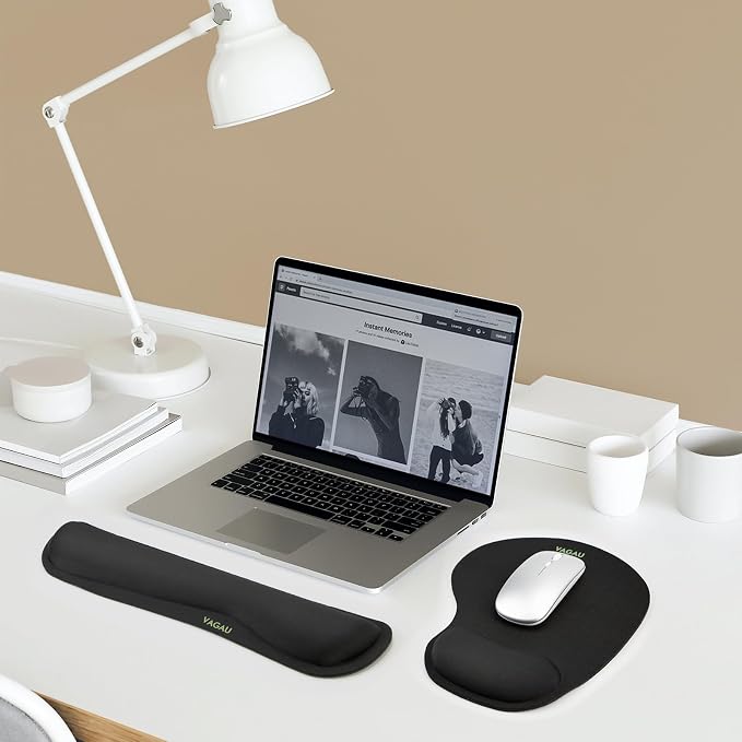 VAGAU Premium Keyboard Wrist Rest and Mouse Pad Wrist Support, Ergonomic Memory - Image 2