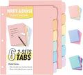 Sooez 6-Tab Durable Plastic Write & Erase Big Tab Dividers by Sooez