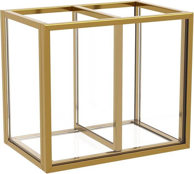 NIUBEE Gold Acrylic Pen Holder for Desk, Acrylic Desk Organizers and by NIUBEE