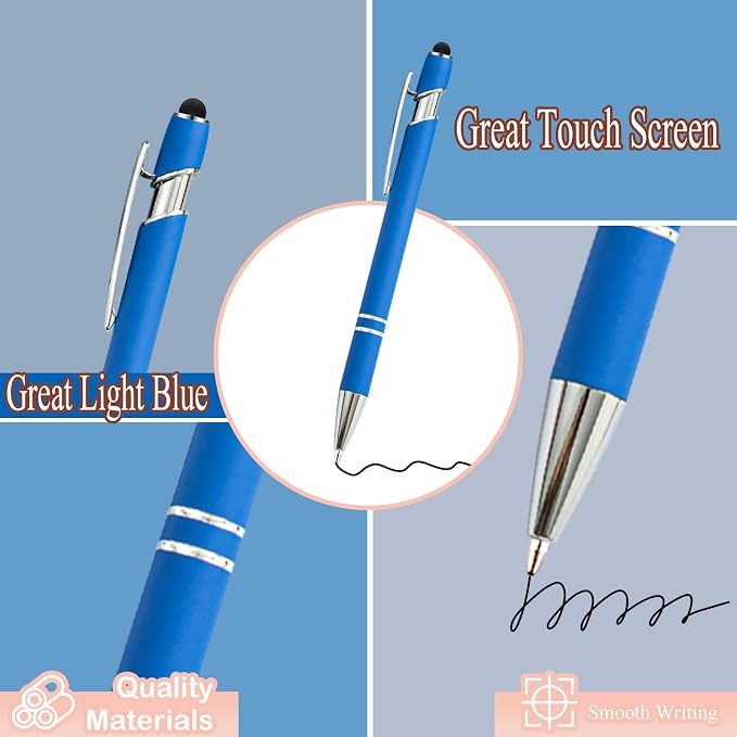 PASISIBICK 12 Pieces Blue Ballpoint Pen - Image 2