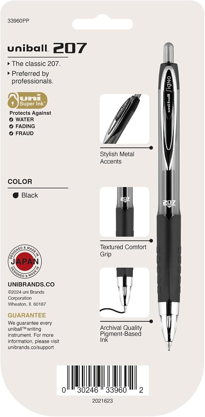 Uni-Ball 207 Retractable Gel Pens, Medium Point - Image 7