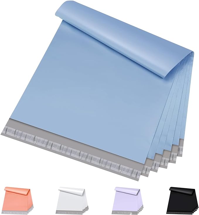 Metronic Large Poly Mailers 19x24 100Pack Thick Shipping Bags, Light Blue | by METRONIC
