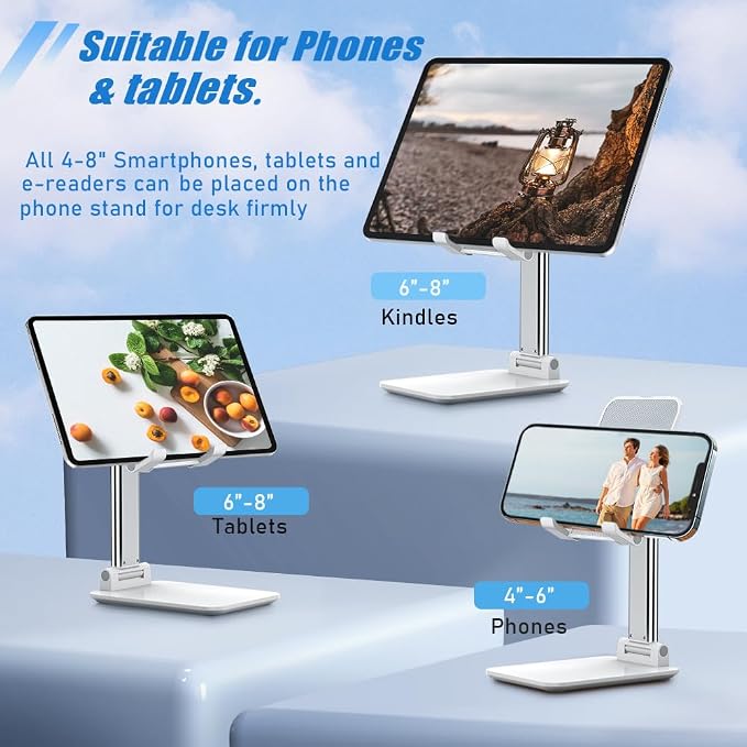 Phone Stand for Desk, Cell Phone Holder Cute Smart Cellphone Stand Foldable - Image 2