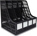 SAYEEC Desktop Magazine Holder Desk File Organizer 4 Compartments Vertical File by SAYEEC