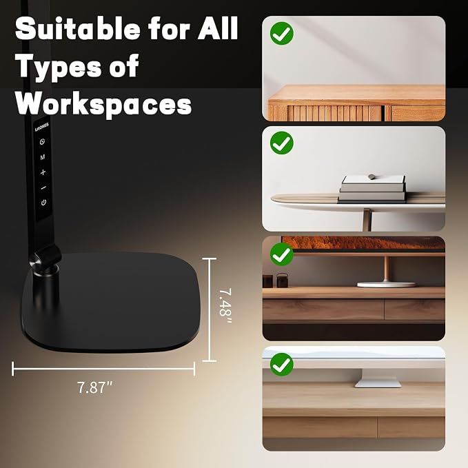 LitONES LED Desk Lamp for Home Office, Professional Eye-Caring Diffused Desk - Image 7