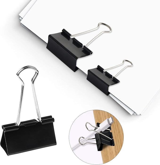 SANNIX 100 PCS Binder Clips Assorted Sizes, X Large, Mini and Micro, Binder - Image 5