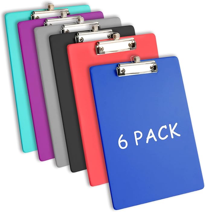 Clipboards with Pen Holder, Clip Boards Plastic Standard A4 Letter Size Holds by LIMANLIRY