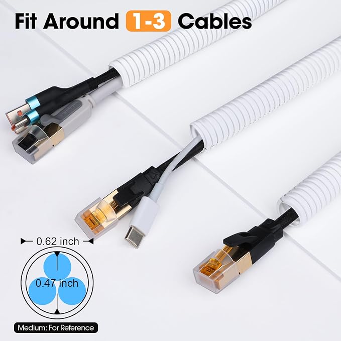 50 FT Wire Loom 1/2 Inch, Split Wire Loom Tubing Wire Conduit - Image 2