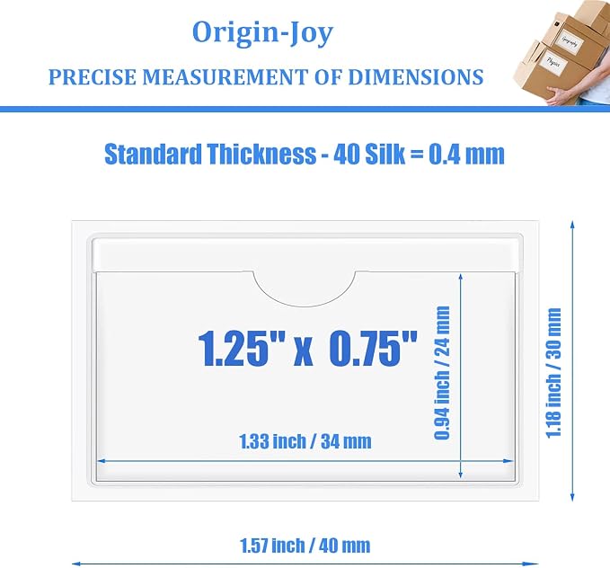 Origin-Joy 50 PCS Self-Adhesive Index Label Pockets - Image 2