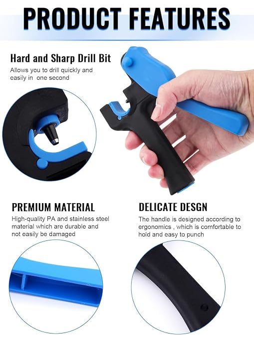 Kalolary Hole Punch Tool for 1/4" Inch Fitting & Emitter Plastic, Drip - Image 4