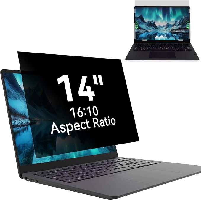 Laptop Privacy Screen 14 Inch, Laptop Screen Privacy Shield 16:10 Aspect Ratio by MaoYeye