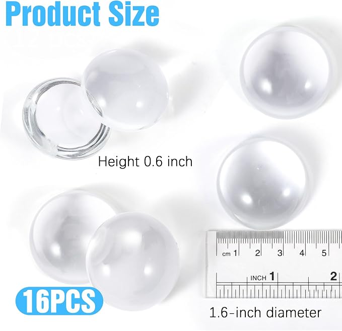16 Pcs Crystal Dome Magnifying Paperweight, Paper Weights Clear Distortion-Free - Image 2