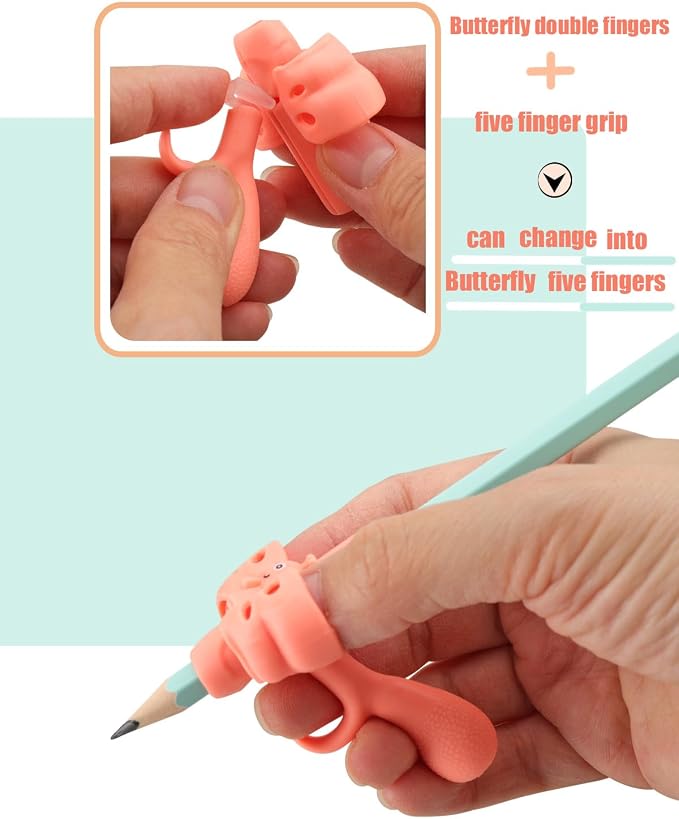 JuneLsy Pencil Grips for Kids Handwriting gripper Pencil Holder Posture - Image 3