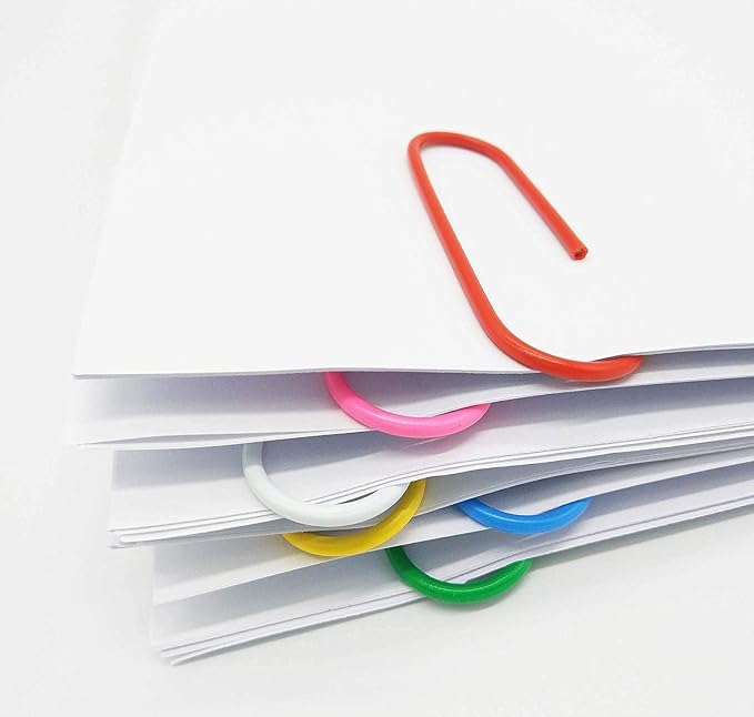 Vinaco Paper Clips Colorful, Durable and Rustproof, Coated Large Paperclips - Image 4