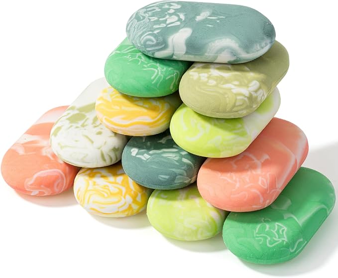 Mr. Pen- Marble Pencil Erasers, 12 Pack, Art Sketching, Clean Smudge-Free by MrPen