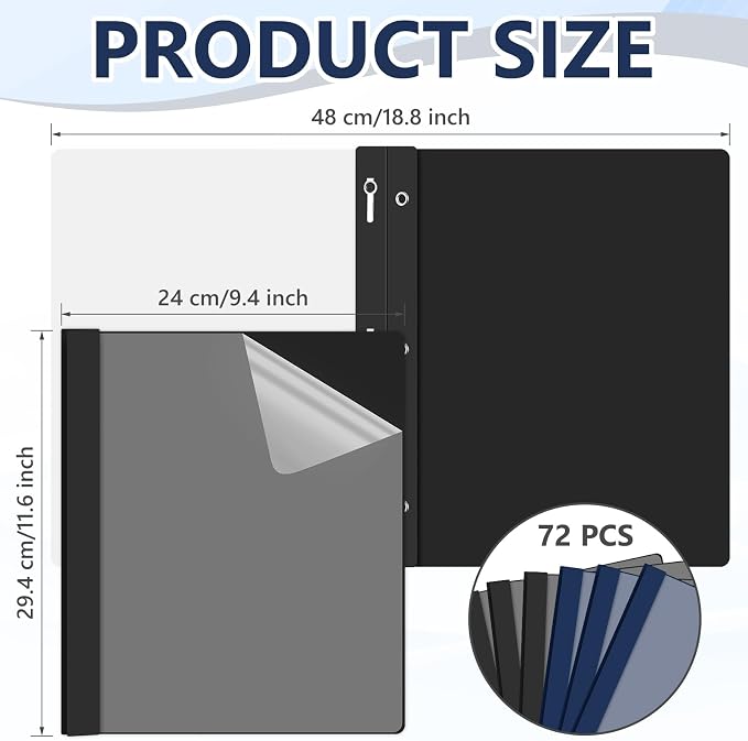 Feifeiya 72 Pack Plastic Report Covers - Image 2