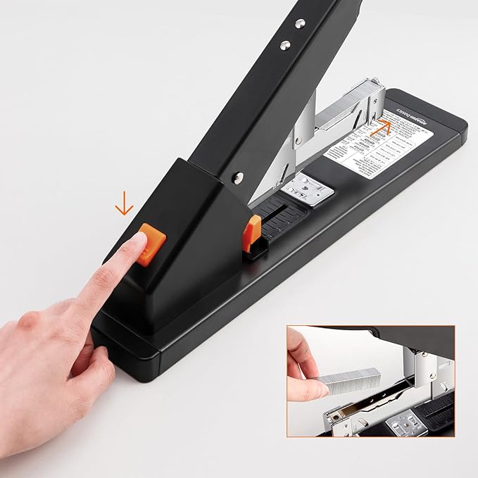 Amazon Basics Heavy Duty Industrial Stapler, 210 Sheets Capacity, Long Arm - Image 4