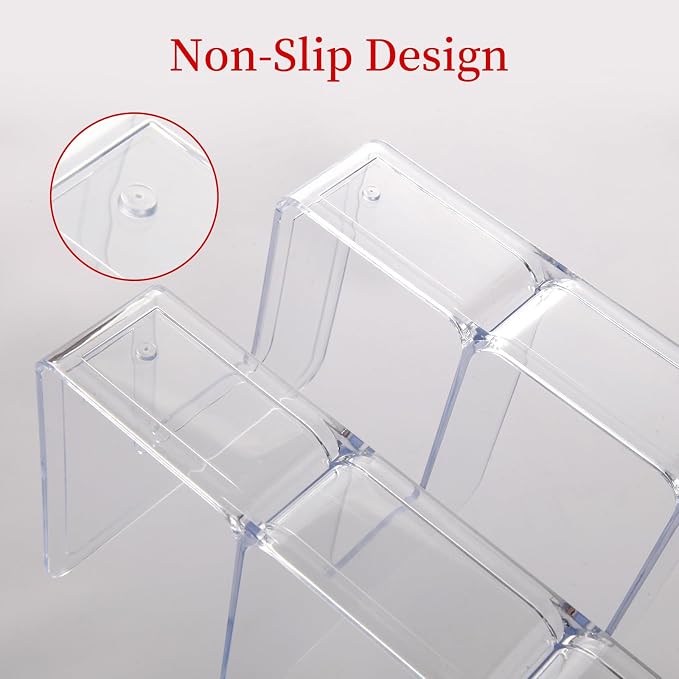 4 Pack Clear Acrylic File Sorter, Sturdy Desktop Book Folder Organizer - Image 3