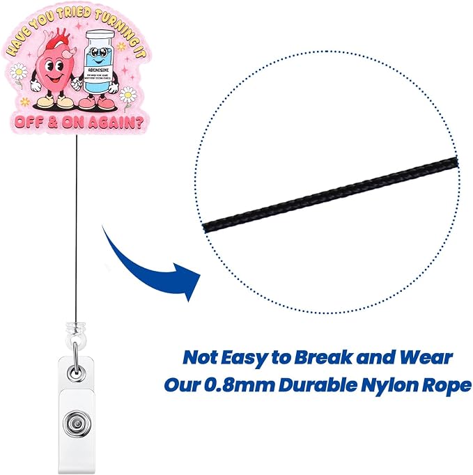 Have You Tried Turning It Off & On Again Funny Nurse Badge Reel, Cute - Image 5