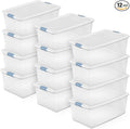 Sterilite 12-Pack Latching Box, Under Bed Storage Bins by Sterilite