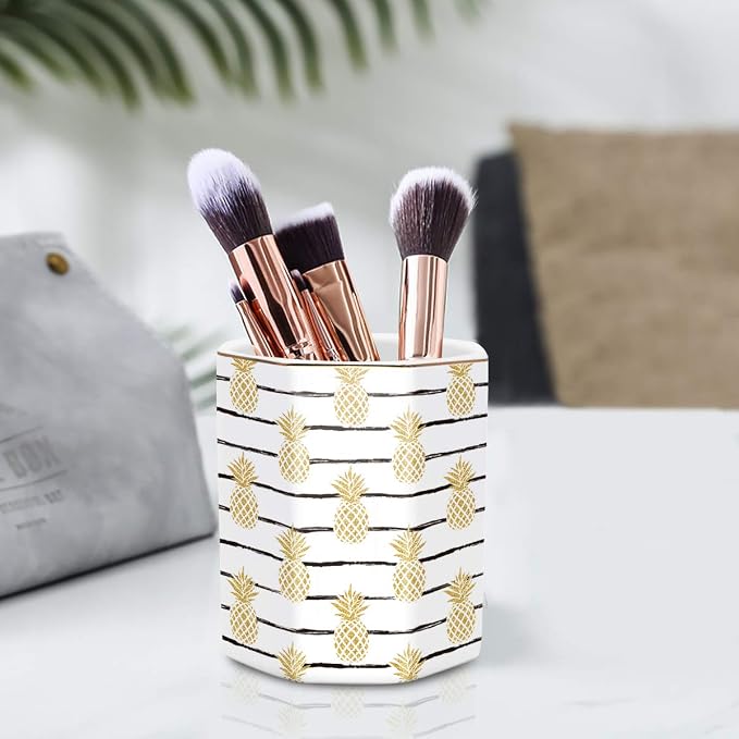 Pen Holder, Pencil Holder for Desk Pineapple Pattern Pencil Cup for Girls Kids - Image 4