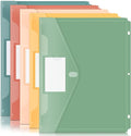 Forvencer Binder Pocket, 5 Pack Super Heavyweight Plastic Folders by Forvencer