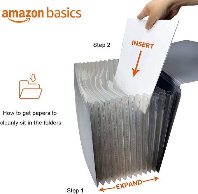 Amazon Basics Expanding File Folder, Document Organizer - Image 2
