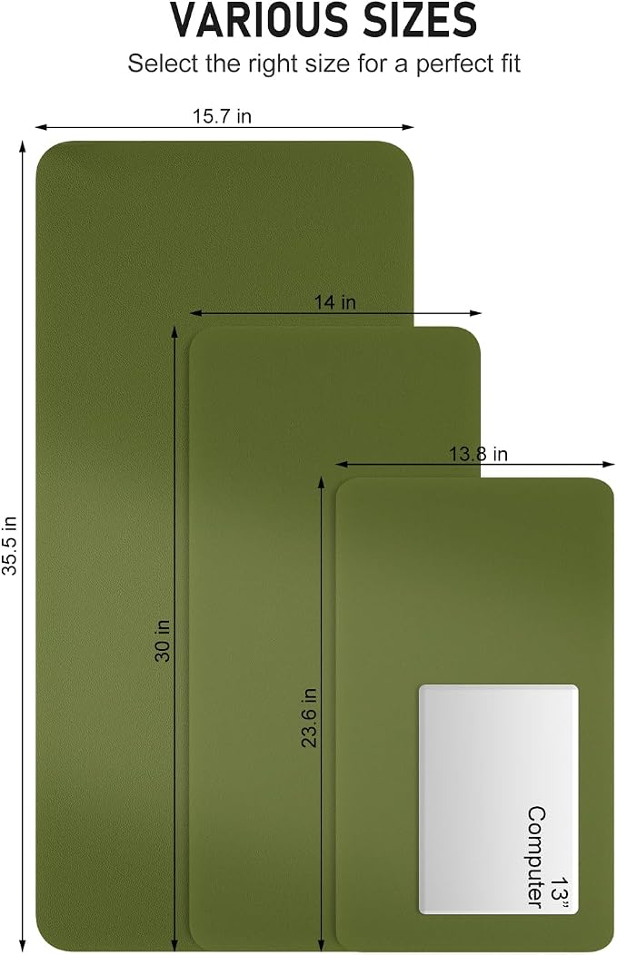 Desk Pad, 35.5" x 17" PU Leather Non-Slip Desk Mat Large Mouse Pad - Image 6