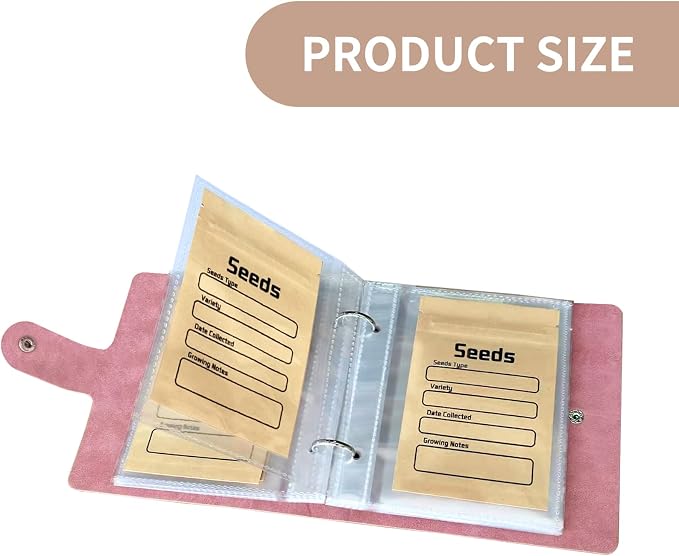 Seed Organizer Binder with 50 PCS Resealable Seed Envelopes - Image 2