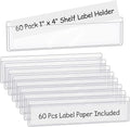 60 Pack 1.2" x 4.3" Self Adhesive Label Holders by BESARME