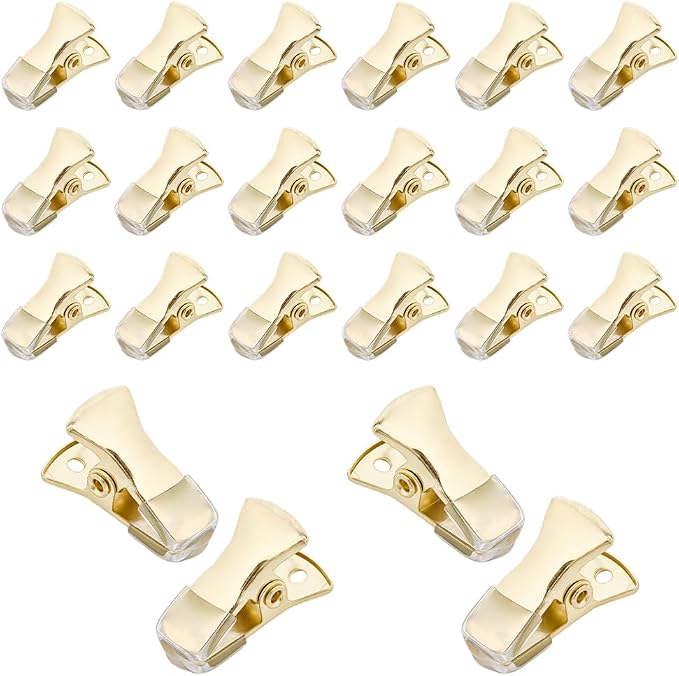 CRASPIRE 35Pcs Mini Metal Alligator Clips Small Non-Slip Silicone Bulldog by CRASPIRE