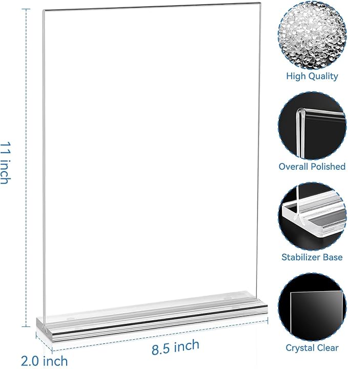 EHWINE 6 Pack Acrylic Sign Holders - Image 4