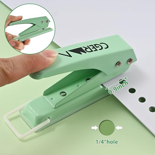 Single Hole Puncher, 1/4" Hole, 50% Labor Savings, Heavy Duty Metal Punch - Image 2