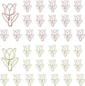OWLFAVO 36pcs Tulip Flower Shape Paper Clips by OWLFAVO