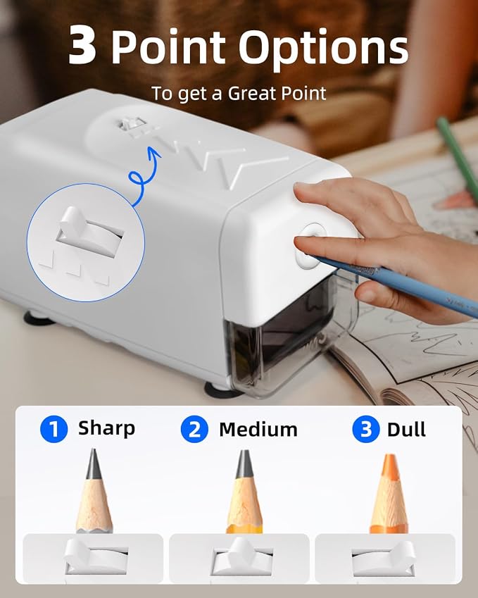 Zmol Electric Pencil Sharpener, Heavy Duty Classroom Pencil Sharpeners - Image 3