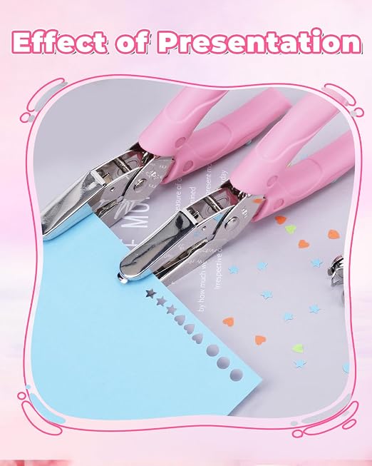 UCEC 5 Pack Metal Handheld Paper Punchers Single-Hole Tag Punch Set, 1/4" Small - Image 6