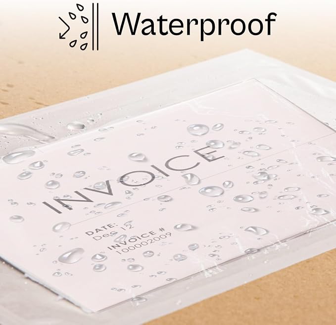 PSBM 1000 Pcs 7.5 x 5.5 Inch Clear Blank Packing List Envelopes, Shipping - Image 5