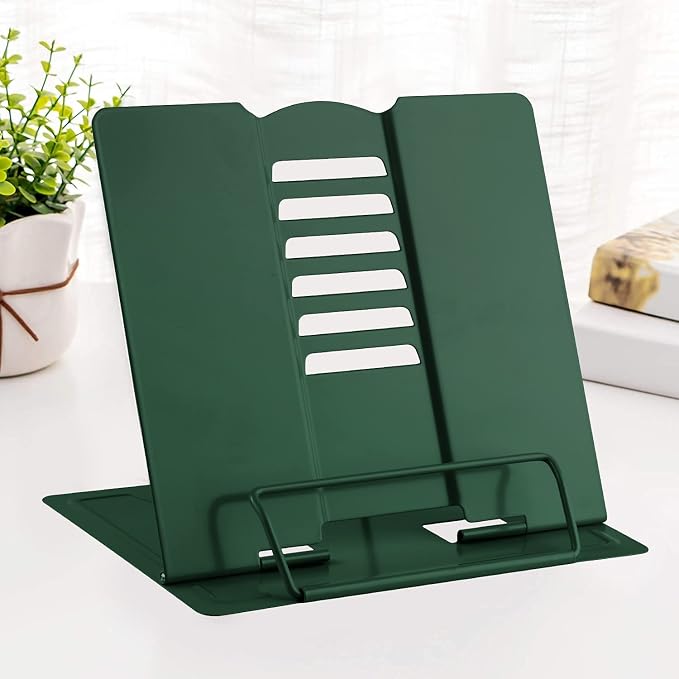 MSDADA Book Stand Metal Reading Rest Book Holder Adjustable Cookbook Documents by ColoryourlifewithMSDADA
