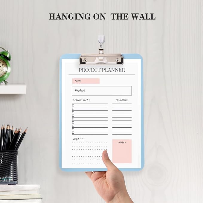 Clipboard with Pen Holder, Standard Letter Size A4, Thickened Clip Boards 8.5x11 - Image 6